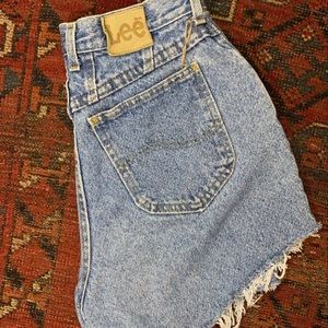 Vintage High Waisted Lee Denim Short